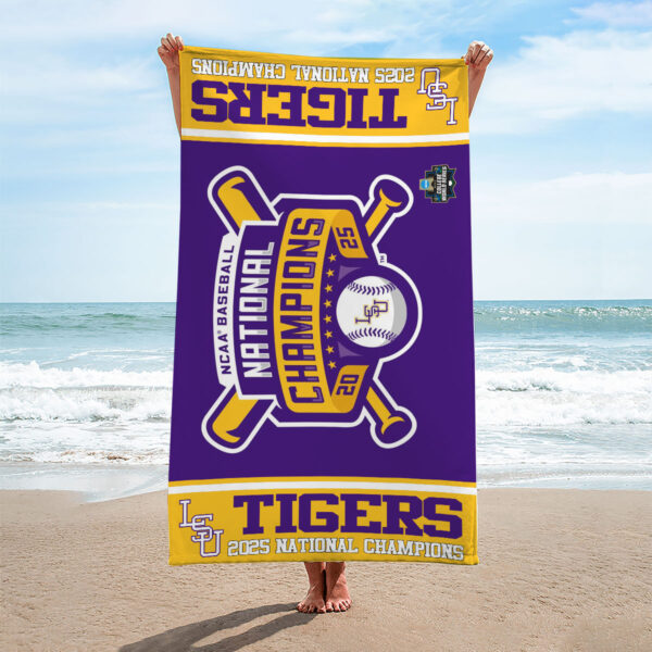 LSU Tigers Baseball Rectangle Beach Towel - MAITM 11742