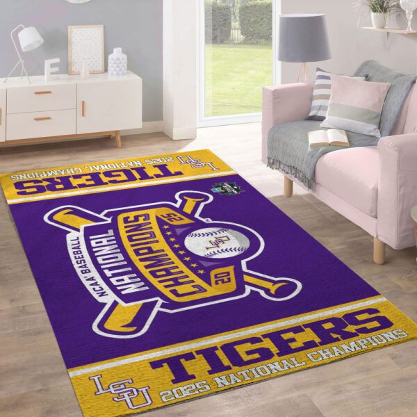 LSU Tigers Baseball Rectangular Rug - MAITM 11881