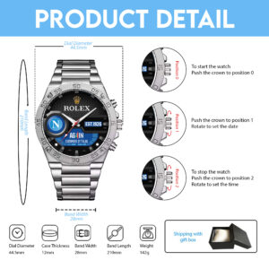 S.S.C. Napoli x Rolex Gentleman Stainless Steel Watch - MAITM 11580