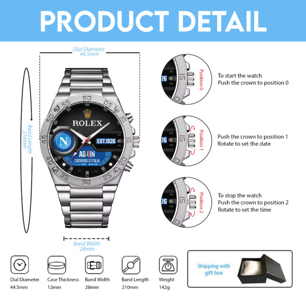 S.S.C. Napoli x Rolex Gentleman Stainless Steel Watch - MAITM 11580