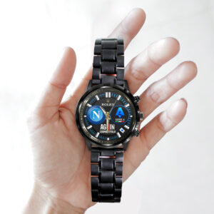 S.S.C. Napoli x Rolex Black Stainless Steel Watch - MAITM 11496