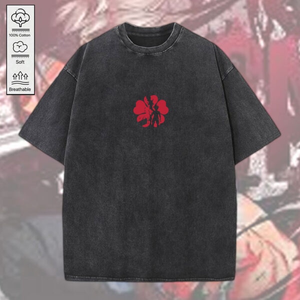 Black Clover 2D Acid Washed Cotton Shirt - MEDIA 009
