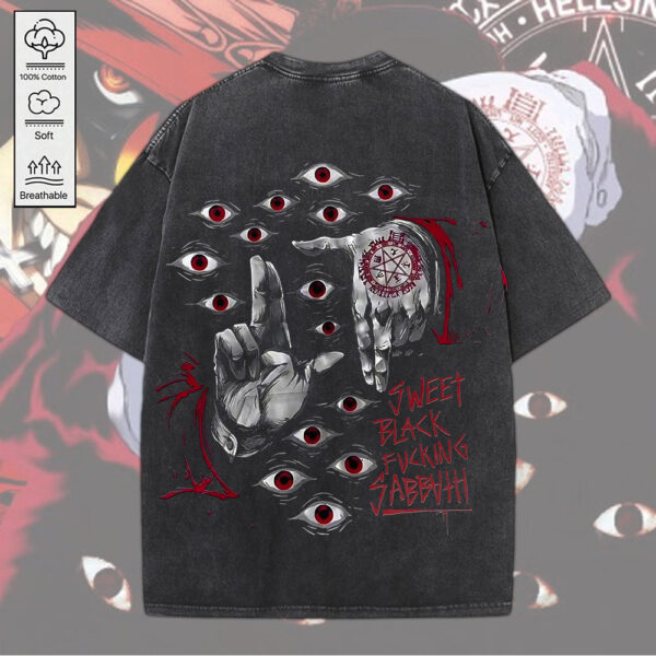 Hellsing 2D Acid Washed Cotton Shirt - MEDIA 077