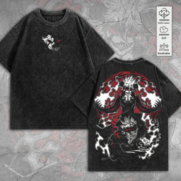 Asta x Black Clover 2D Acid Washed Cotton Shirt - MEDIA 076