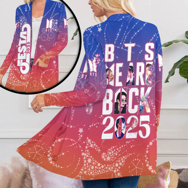 BTS Women's Patch Pocket Cardigan - MAITM 11713