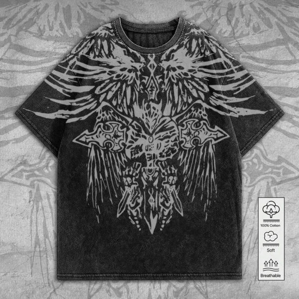 Berserk 2D Acid Washed Cotton Shirt - MEDIA 090