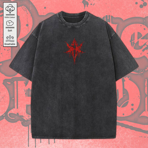 Bring Me the Horizon 2D Acid Washed Cotton Shirt - MEDIA 057