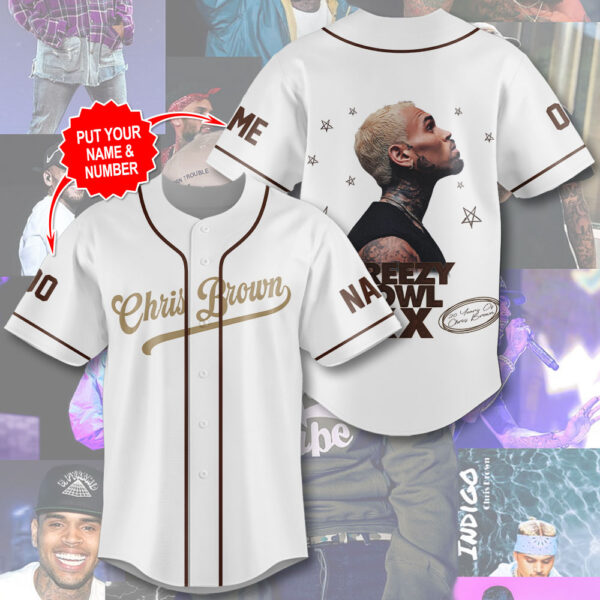 Personalized Chris Brown Baseball Jersey - MEDIA 095