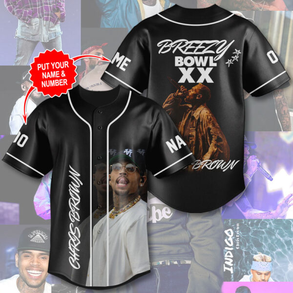 Personalized Chris Brown Baseball Jersey - MEDIA 094