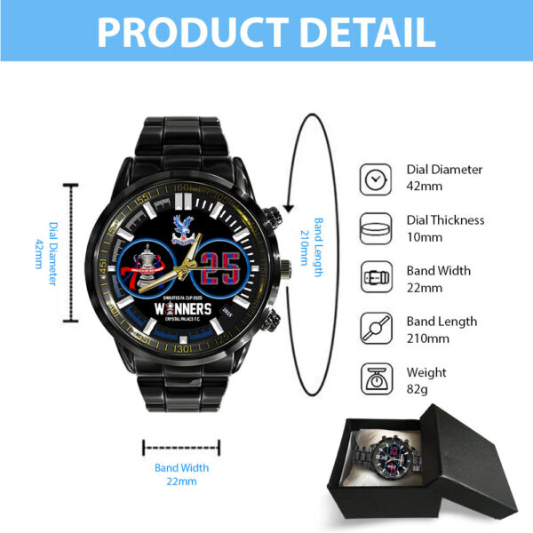 Crystal Palace FC Black Stainless Steel Watch - HOATT 11274