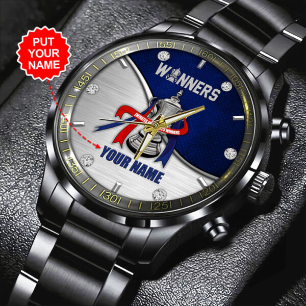 Personalized Crystal Palace FC Black Stainless Steel Watch - HOATT 11275