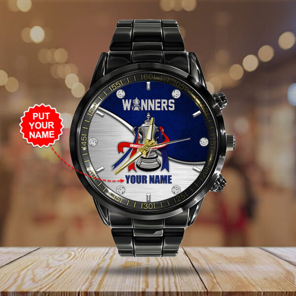 Personalized Crystal Palace FC Black Stainless Steel Watch - HOATT 11275