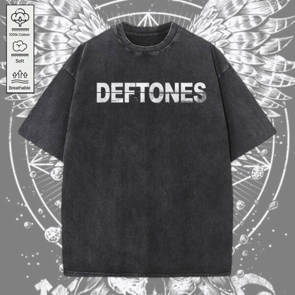 Deftones 2D Acid Washed Cotton Shirt - MEDIA 038