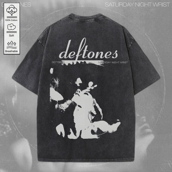 Deftones 2D Acid Washed Cotton Shirt - MEDIA 093