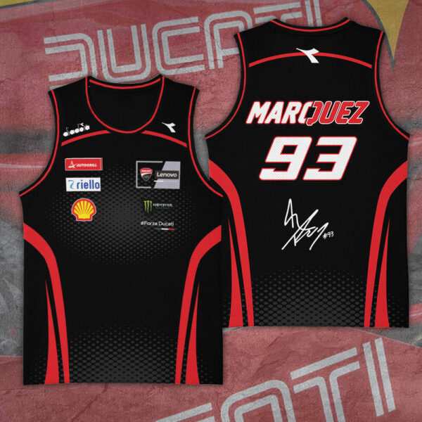 Ducati Lenovo Team x Marc Marquez Basketball Jersey - TANTN 13809