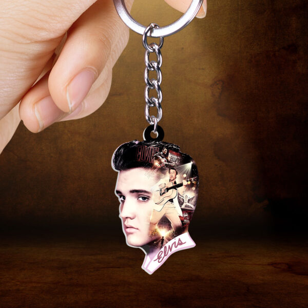 Elvis Presley Custom Shape 2-sided Keychain - HOATT 11123