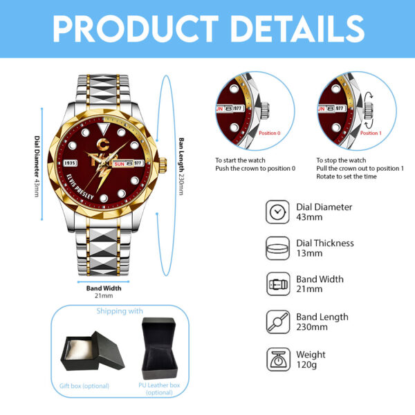 Elvis Presley Alloy Luxury Quartz Watch - HOATT 11413