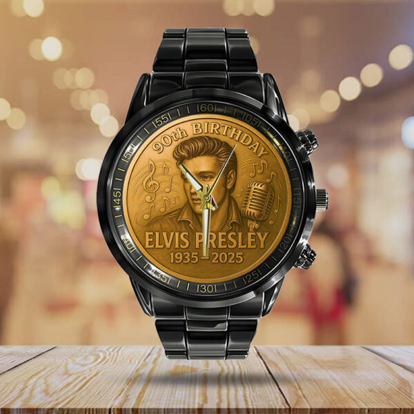 Elvis Presley Black Stainless Steel Watch - TANTN 14025