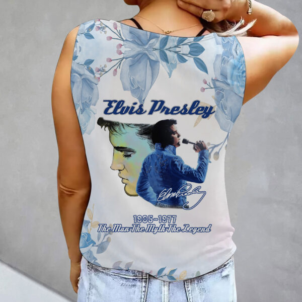 Elvis Presley Women's Button V-neck Sleeveless Shirt - MAITM 11560