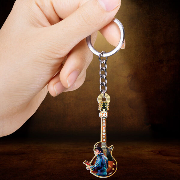 Elvis Presley Custom Shape 2-sided Keychain - GNE NEW439