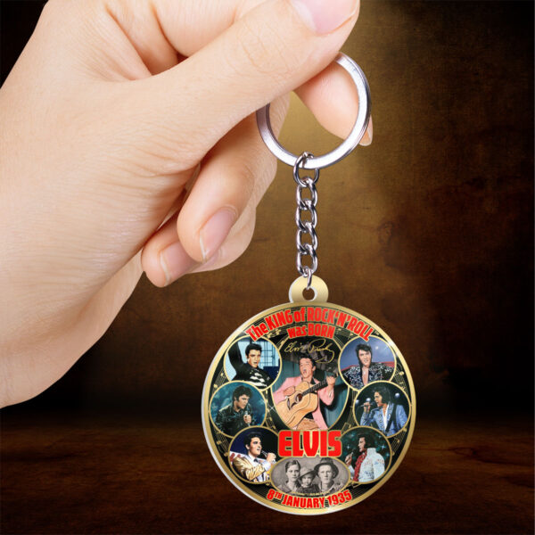 Elvis Presley Custom Shape 2-sided Keychain - HOATT 11428