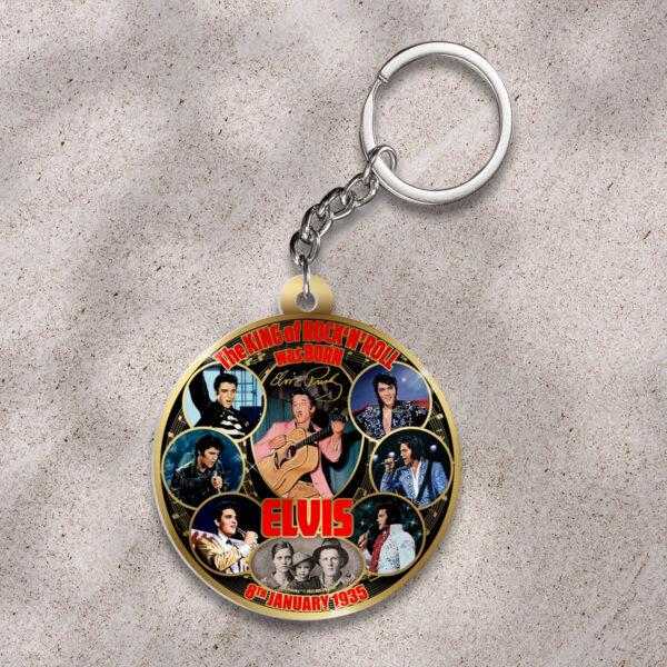 Elvis Presley Custom Shape 2-sided Keychain - HOATT 11428