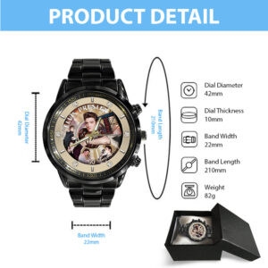 Elvis Presley Black Stainless Steel Watch - GNE NEW464