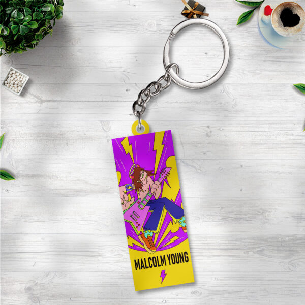 5PCS Rock Music Custom Shape 2-sided Keychain - GNE NEW391