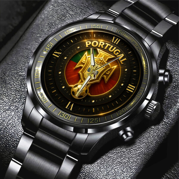 Portugal National Football Team Black Stainless Steel Watch - GNE NEW458