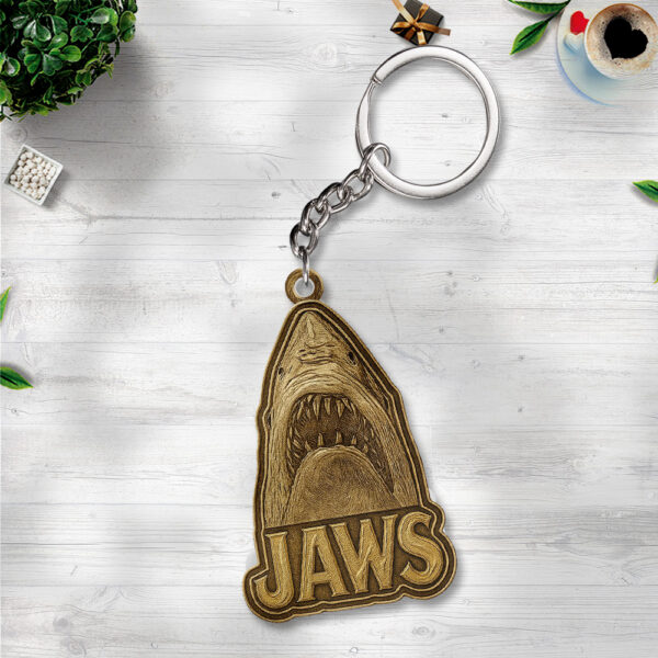 Jaws Custom Shape 2-sided Keychain - GNE NEW484
