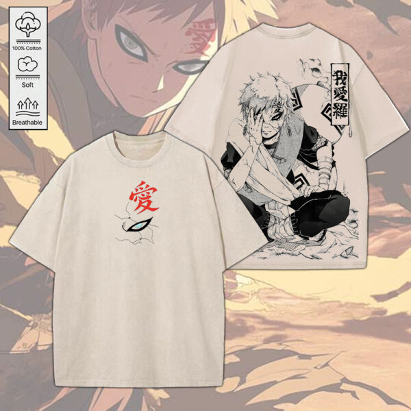 Naruto 2D Acid Washed Cotton Shirt - MEDIA 063