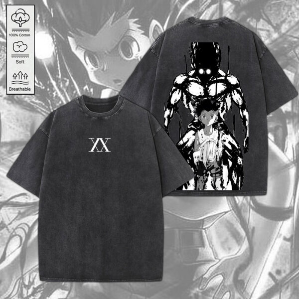 Gon Hunter x Hunter 2D Acid Washed Cotton Shirt - MEDIA 111