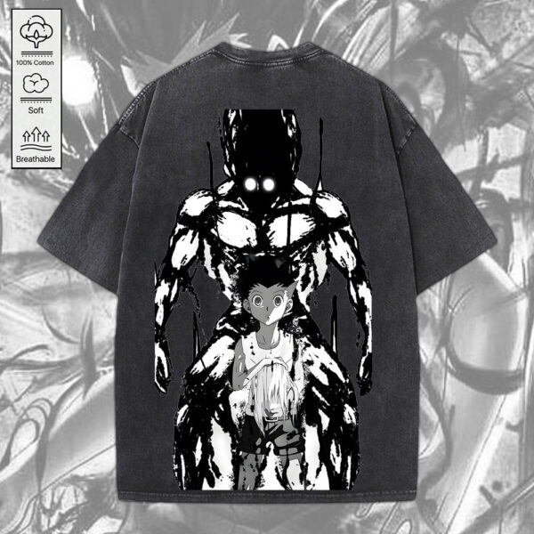 Gon Hunter x Hunter 2D Acid Washed Cotton Shirt - MEDIA 111