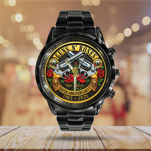 Guns N' Roses Black Stainless Steel Watch - TANTN 13698