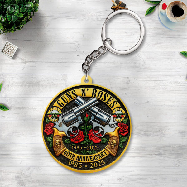 Guns N' Roses Custom Shape 2-sided Keychain - TANTN 13696