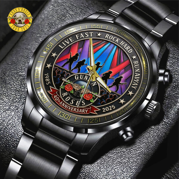 Guns N' Roses Black Stainless Steel Watch - TANTN 13701