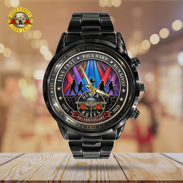 Guns N' Roses Black Stainless Steel Watch - TANTN 13701