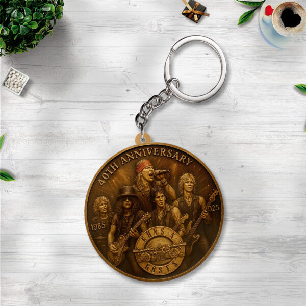 Guns N' Roses Custom Shape 2-sided Keychain - TANTN 13417