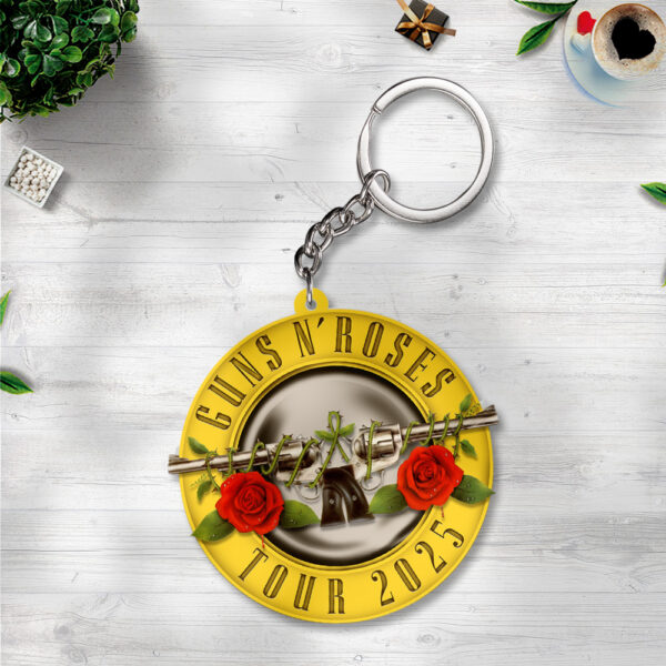 Guns N' Roses Custom Shape 2-sided Keychain - TANTN 13683
