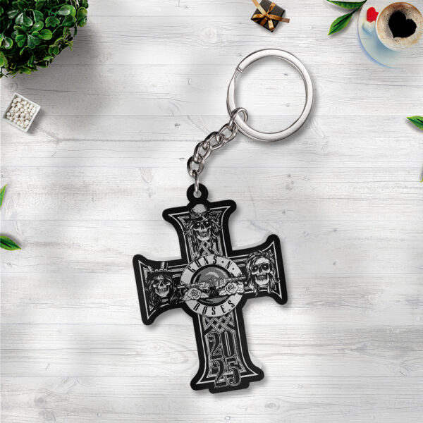 Guns N' Roses Custom Shape 2-sided Keychain - TANTN 13711