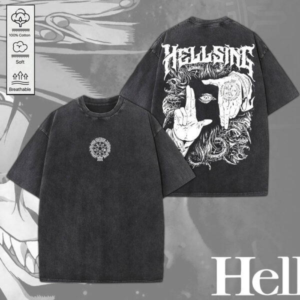 Hellsing 2D Acid Washed Cotton Shirt - MEDIA 008