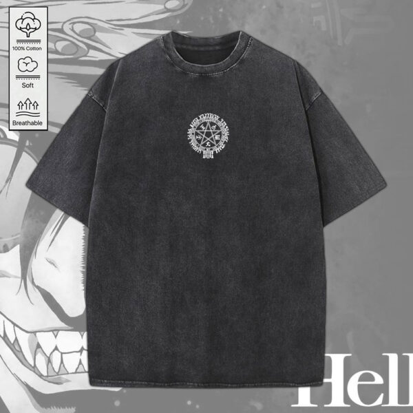 Hellsing 2D Acid Washed Cotton Shirt - MEDIA 008