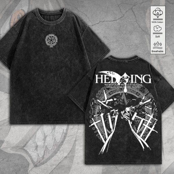 Hellsing 2D Acid Washed Cotton Shirt - MEDIA 006