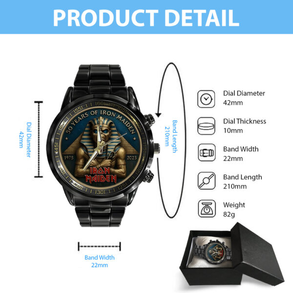 IRMA Black Stainless Steel Watch - MAITM 11542