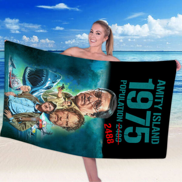 Jaws Rectangle Beach Towel - HOATT 11314