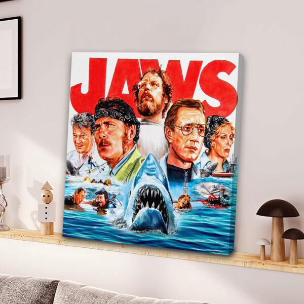 Jaws Square Canvas With Inner Frame - HOATT 11211