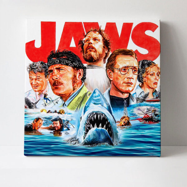 Jaws Square Canvas With Inner Frame - HOATT 11211