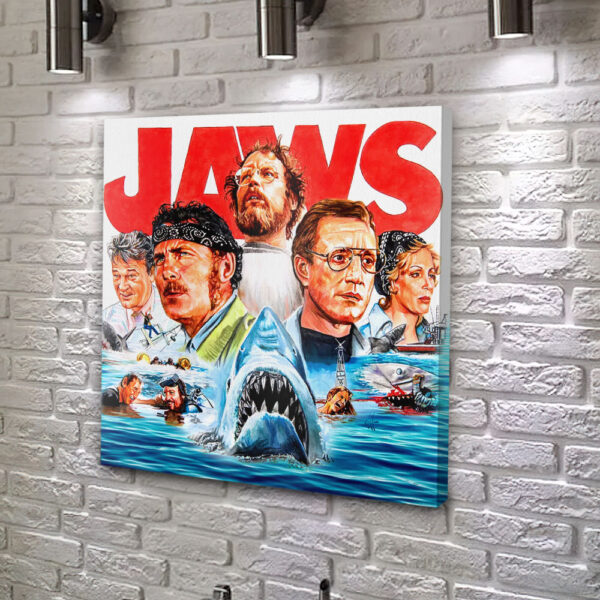 Jaws Square Canvas With Inner Frame - HOATT 11211