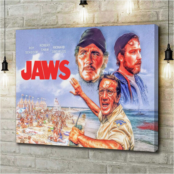 Jaws Rectangle Canvas With Inner Frame - HOATT 11215.1
