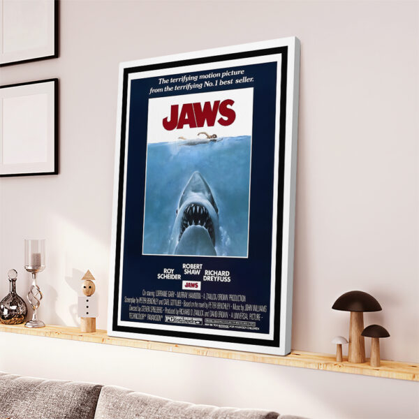 Jaws Rectangle Canvas With Inner Frame - MAITM 11461